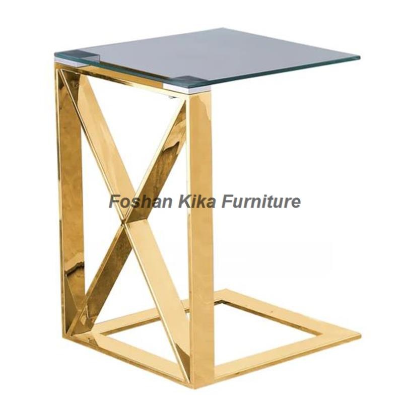 Tempered Glass Top Side Table