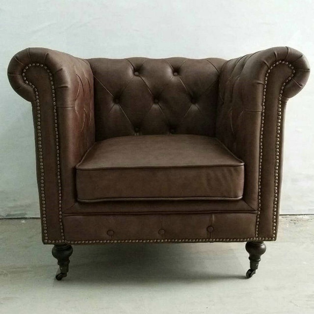 brown armchair