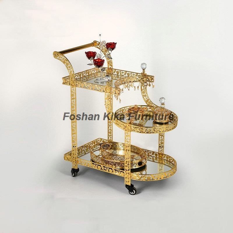 Food Trolley Cart With Crystal