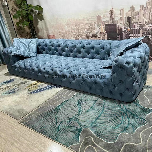 Velvet Chesterfield Sofa