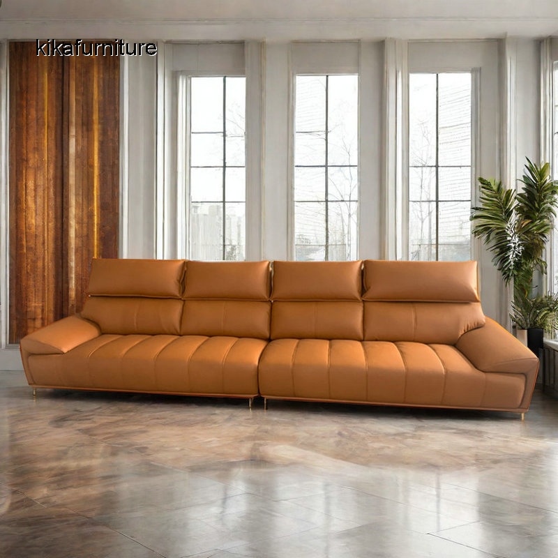 Caramel Color Leather Sofa