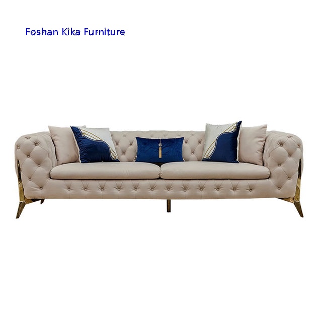 Cream chesterfield sofa