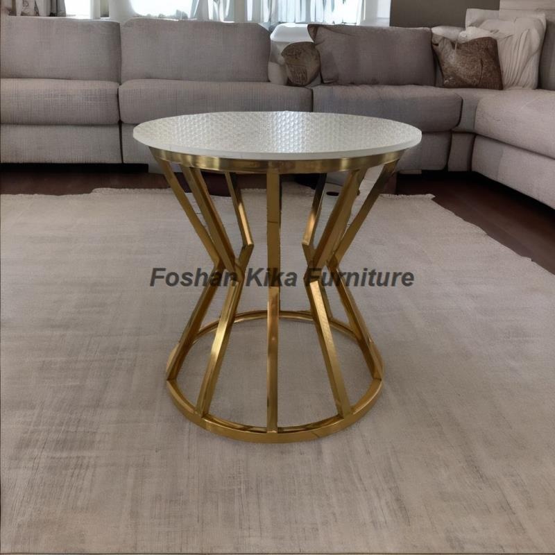 Gold side table