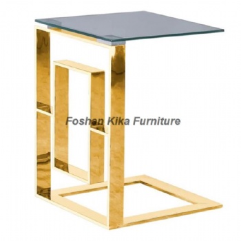 Tempered Glass Top Side Table