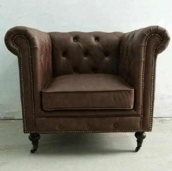 brown armchair