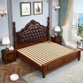 Brown Wood Bed