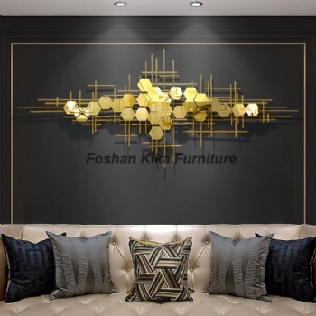 Gold metal wall decoration