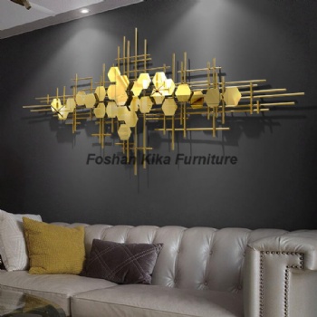 Gold metal wall decoration