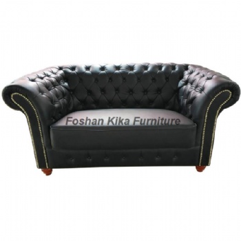 Black Chesterfield Loveseat