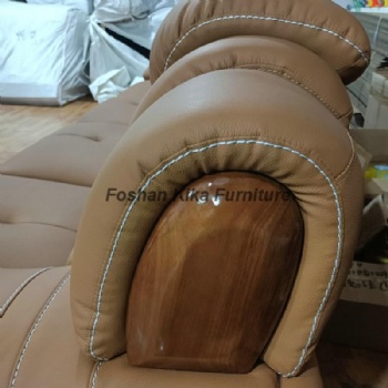 Top grain genuine leather sofa