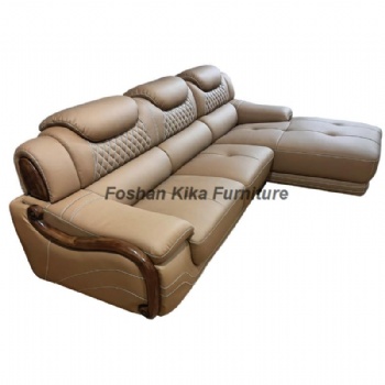 Top grain genuine leather sofa