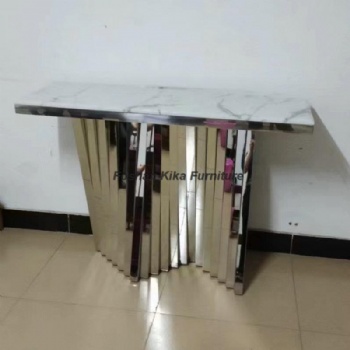 Silver Console Table