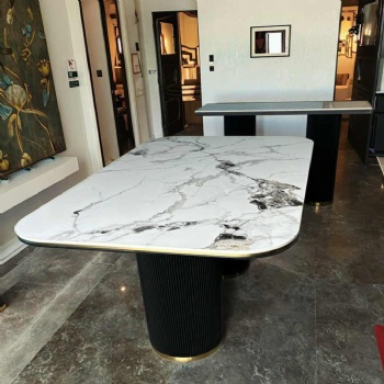 Black Cylinder Dining Table