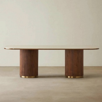 Black Cylinder Dining Table