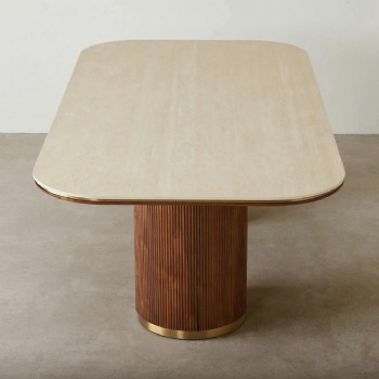 Black Cylinder Dining Table