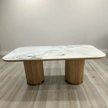Black Cylinder Dining Table